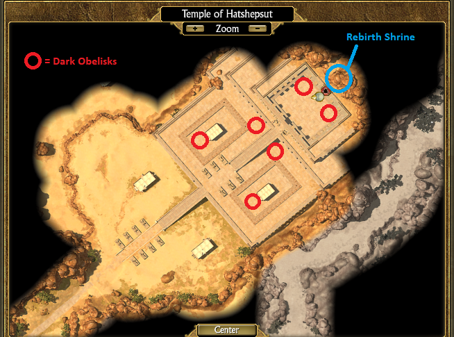 Temple of Hatshepsut Dark Obelisk Map Locations
